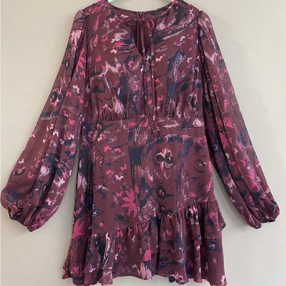 Ted Baker London Pink and Purple Mini Dress